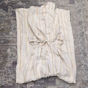 L*Space Cream and Gold Striped Dress